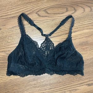 Xhilaration Perfect Bralette Black Lace Adjustable Racerback - size large